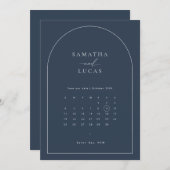 Minimale zeemijlkalender Sla de datum op Kaart (Voorkant / Achterkant)