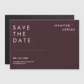 Minimale zegelbruine moderne bruiloft bespaart de (Voorkant / Achterkant)