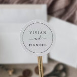 Minimale zegels voor de envelop van het huwelijk<br><div class="desc">Deze minimalistische trouwenvelopzegels zijn perfect voor een eenvoudige bruiloft. Het moderne romantische ontwerp kenmerkt klassieke zwarte en witte typografie in combinatie met een robuuste, maar elegante kalligrafie met een stijl met handschrift. in elke kleur. Houd het ontwerp eenvoudig en elegant, zoals het is, of personaliseer het door uw eigen grafiek...</div>