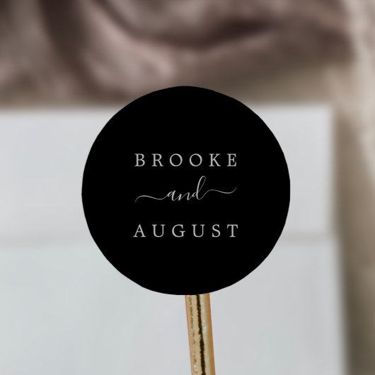 Minimale zegels voor zwarte en witte bruiloft