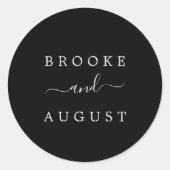 Minimale zegels voor zwarte en witte bruiloft (Voorkant)