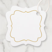 Minimale zeilboot met Gold Lijst Wedding Bedankjes Labels (Achterkant)