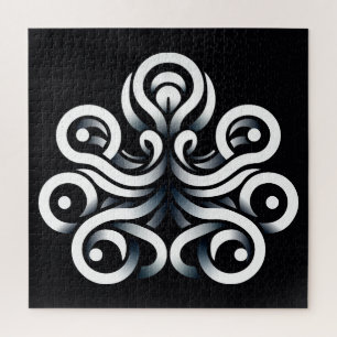 Minimale Zen Heilige Geometrische Mandala Abstract Legpuzzel