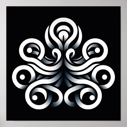 Minimale Zen Heilige Geometrische Mandala Abstract Poster (Voorkant)
