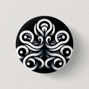 Minimale Zen Heilige Geometrische Mandala Abstract Ronde Button 3,2 Cm