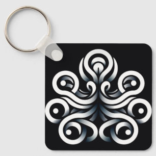 Minimale Zen Heilige Geometrische Mandala Abstract Sleutelhanger