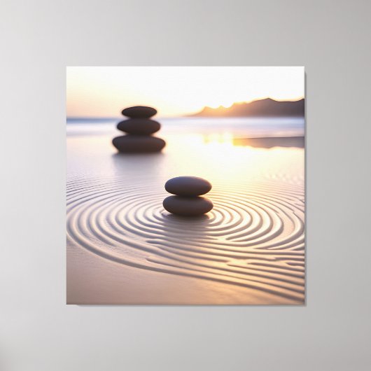 Minimale Zen-tuin Canvas Afdruk (Voorkant)