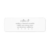 Minimale zendbrief voor retournering etiket (Voorkant)