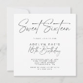 Minimale zestiende verjaardag kaart (Voorkant)