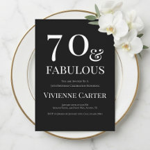 Minimale Zeventig en Fabulous 70ste Verjaardagsfee