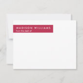 Minimale Zigzag Stylish Trendy Modern Note Kaart Notitiekaartje (Voorkant)