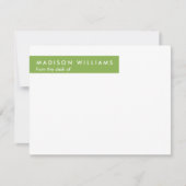 Minimale Zigzag Stylish Trendy Modern Note Kaart Notitiekaartje (Voorkant)