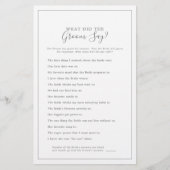 Minimale zilver wat de Groom Say Shower Game deed Flyer (Voorkant)