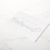 Minimale zilver zult u mijn bruidsmeisje voorstel  folie uitnodiging (Gedraaid)