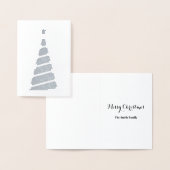 Minimale zilveren kerstboom folie kaarten (Display)