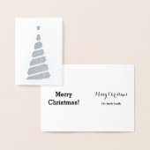 Minimale zilveren kerstboom folie kaarten (Display)