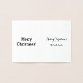 Minimale zilveren kerstboom folie kaarten (Binnen)