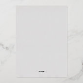 Minimale zilverfolie | Grijze monogram bruiloft Folie Uitnodiging (Achterkant)