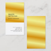 Minimale zilverkleurige, professionele gouden kleu visitekaartje (Voorkant / Achterkant)