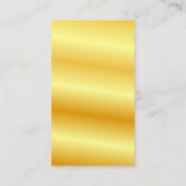 Minimale zilverkleurige, professionele gouden kleu visitekaartje (Achterkant)