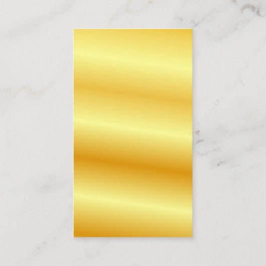 Minimale zilverkleurige, professionele gouden kleu visitekaartje (Achterkant)