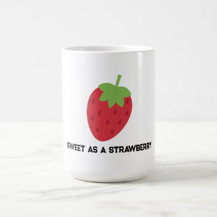 Minimale Zoete Aardbei Mok Voor Thee Of Koffie 
