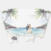 Minimale zomervakantiebestemming bedankdoosjes (Ongevouwen)