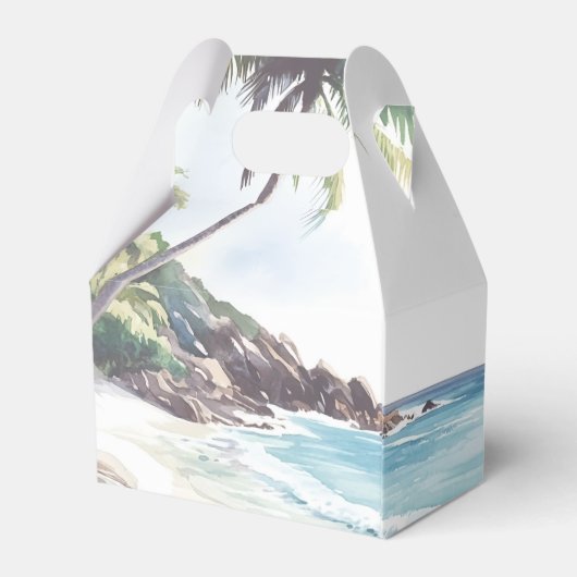 Minimale zomervakantiebestemming bedankdoosjes (Achterkant)