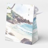 Minimale zomervakantiebestemming bedankdoosjes (Achterkant)