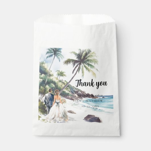 Minimale zomervakantiebestemming bedankzakje (Voorkant)