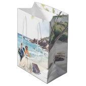 Minimale zomervakantiebestemming medium cadeauzakje (Voorkant Gekanteld)