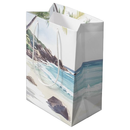 Minimale zomervakantiebestemming medium cadeauzakje (Achterkant Gekanteld)