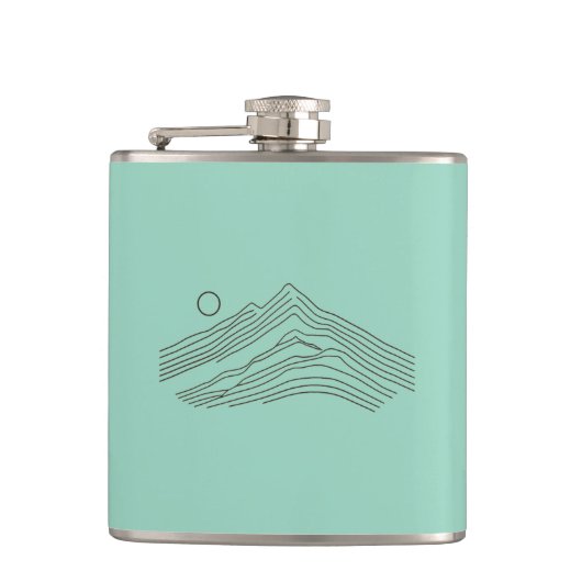 Minimale zon en maan heupfles (Voorkant)