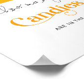 Minimale zon hoeveel snoepjes baby shower poster (Hoek)