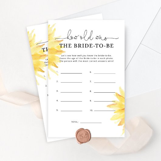 Minimale zonnebloem Hoe oud was de bruid?