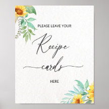 Minimale zonnebloem laat je receptkaart hier achte