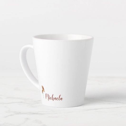 Minimale zonnebloem latte mok (Linkerhoek)