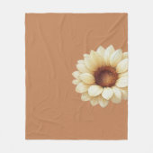 Minimale zonnebloem terracotta deken (Voorkant)
