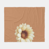 Minimale zonnebloem terracotta deken (Voorkant (Horizontaal))