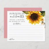 Minimale zonnebloemen Deel een Memory Attendance C (Voorkant / Achterkant)