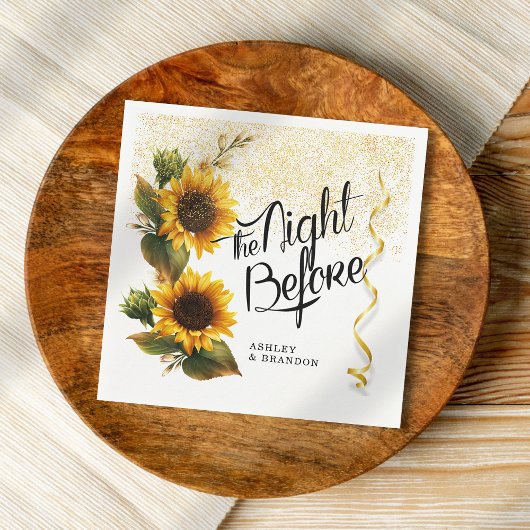 Minimale Zonnebloemen Proefhuwelijksdiner Servet