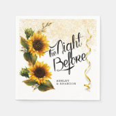 Minimale zonnebloemen repetitie servet (Voorkant)