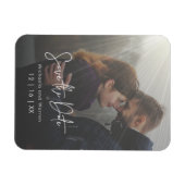 Minimale zonnefoto's Opslaan Briefkaart datum Magneet (Horizontaal)