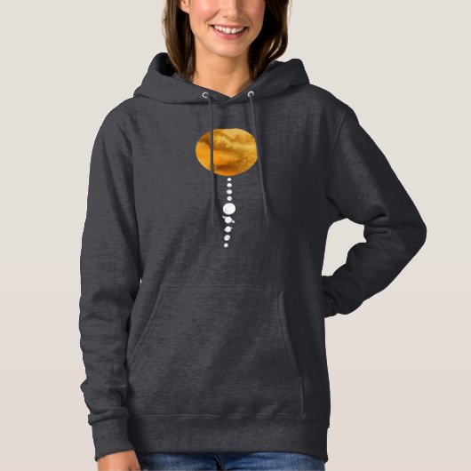 Minimale zonnesysteem hoodie (Voorkant)