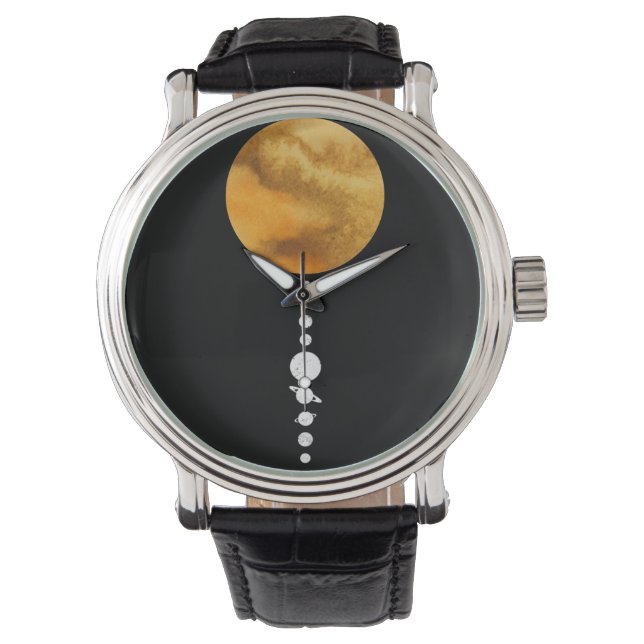 Minimale zonnesysteem horloge (Voorkant)