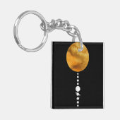 Minimale zonnesysteem sleutelhanger (Voorkant Links)