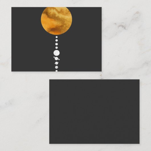 Minimale zonnesysteem visitekaartje (Voorkant / Achterkant)