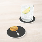 Minimale zonnesysteem zandsteen onderzetter (Zijkant)