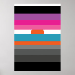 Minimale zonsondergang poster
