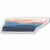 Minimale zonsondergang Tennessee Sticker (Voorkant)